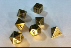 CHX 27023 Solid Metal Old Brass Color Polyhedral 7-Die Set